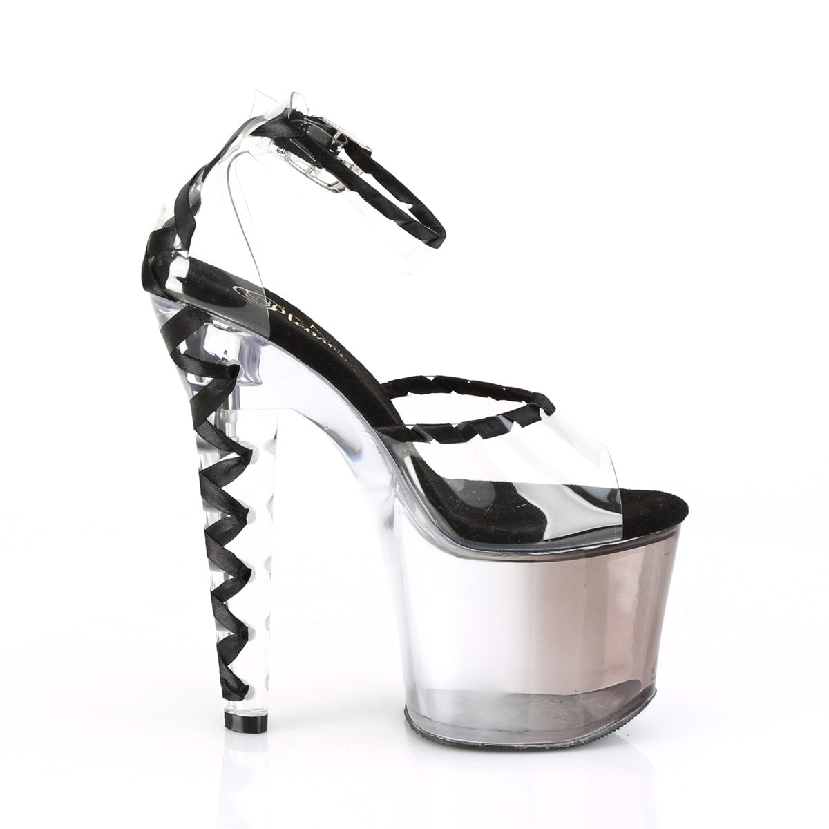 7" Heel, 3 1/4" PF Ankle Strap d'Orsay Sandal Pleaser Pleaser LOVESICK/712T