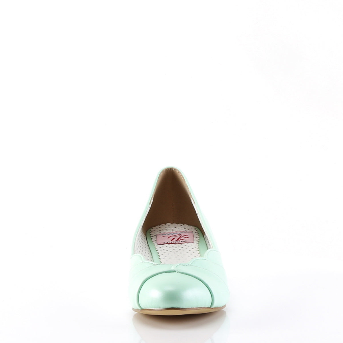 1 1/2" Kitten Wedge Pump Mint Faux Leather Pleaser Pin Up Couture LULU/05