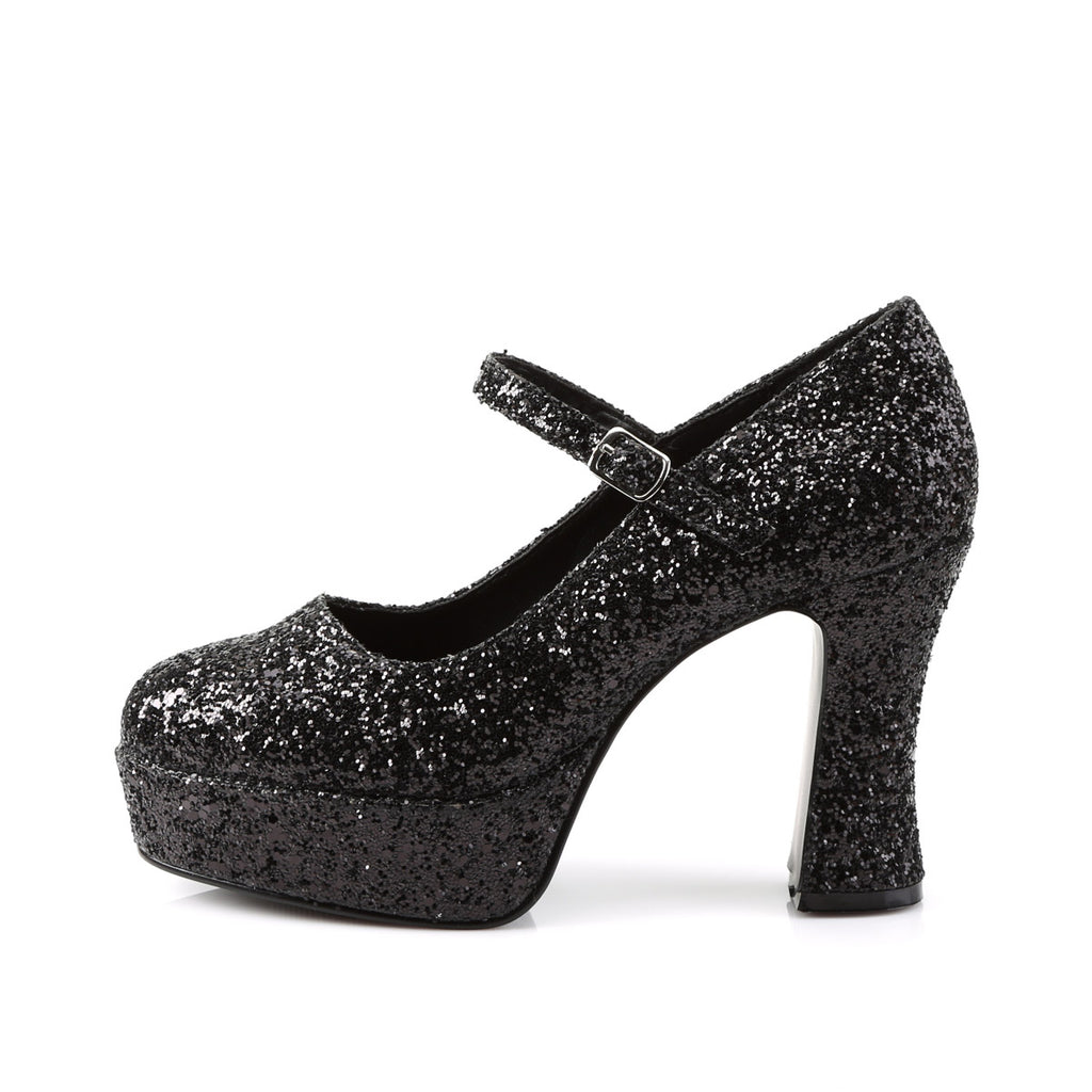 Sexy All Over Glitter Platform Mary Jane Chunky High Heels Shoes Pleaser Funtasma MARYJANE/50G