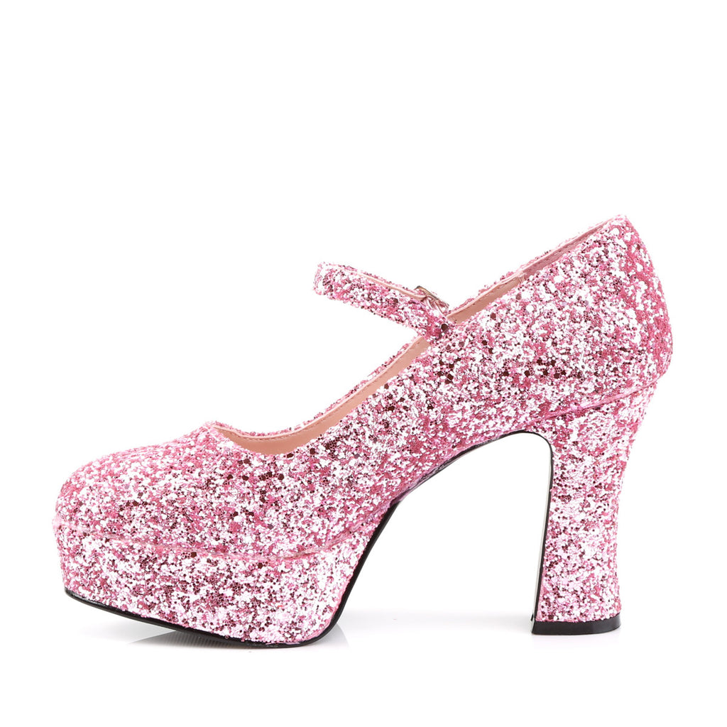 Sexy All Over Glitter Platform Mary Jane Chunky High Heels Shoes Pleaser Funtasma MARYJANE/50G