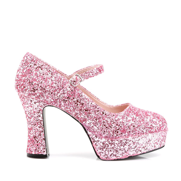 Sexy All Over Glitter Platform Mary Jane Chunky High Heels Shoes Pleaser Funtasma MARYJANE/50G