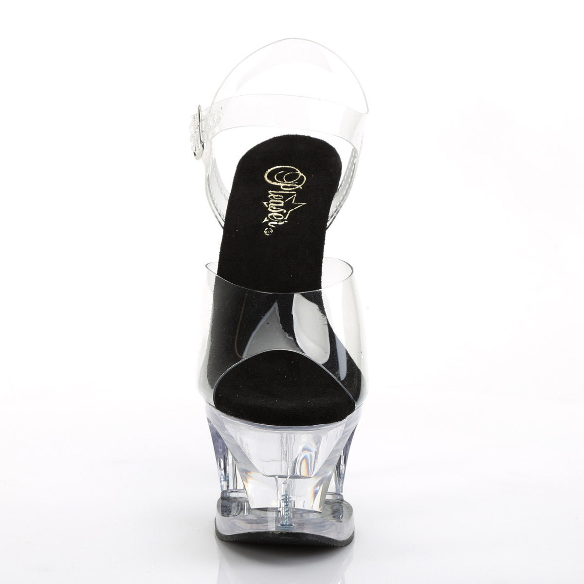 7" Heel, 2 3/4" Cut-Out PF Ankle Strap Sandal Pleaser Pleaser MOON/708