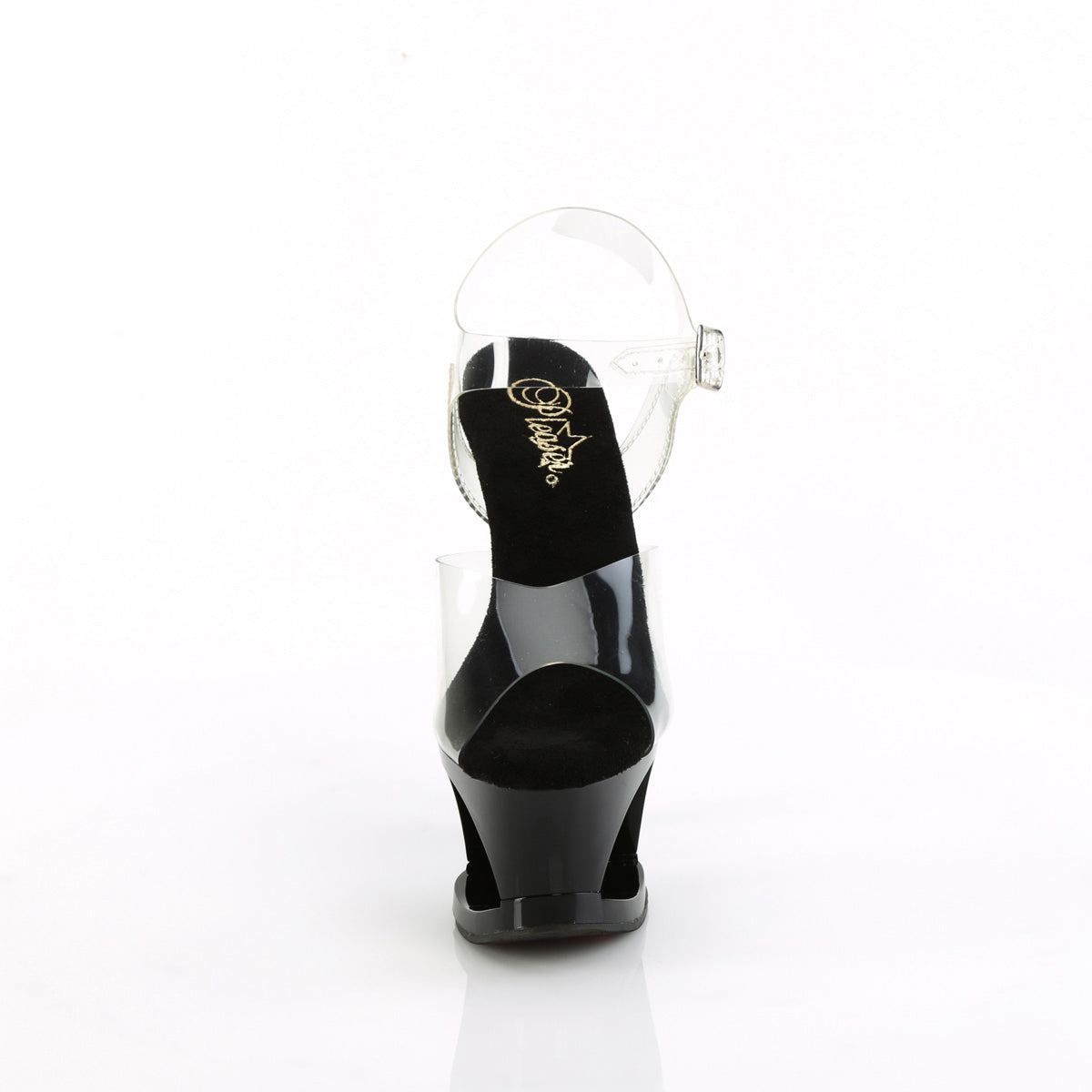 7" Heel, 2 3/4" Cut-Out Pf Ankle Strap Sandal W/Prisms Pleaser Pleaser MOON/708DIA