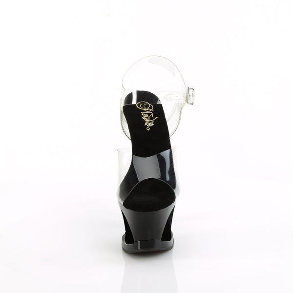 7" Heel, 2 3/4" Cut-Out Pf Ankle Strap Sandal W/Prisms Pleaser Pleaser MOON/708DIA