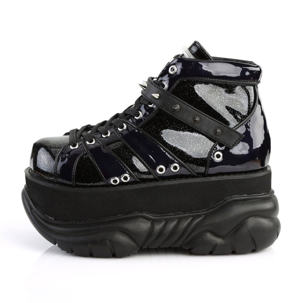 3" PF Lace-Up Ankle Bootie w/ Velcro Strap Pleaser Demonia NEPTUNE/100