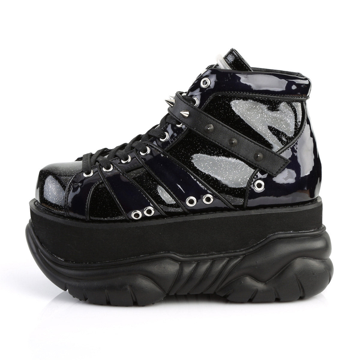 3" PF Lace-Up Ankle Bootie w/ Velcro Strap Pleaser Demonia NEPTUNE/100
