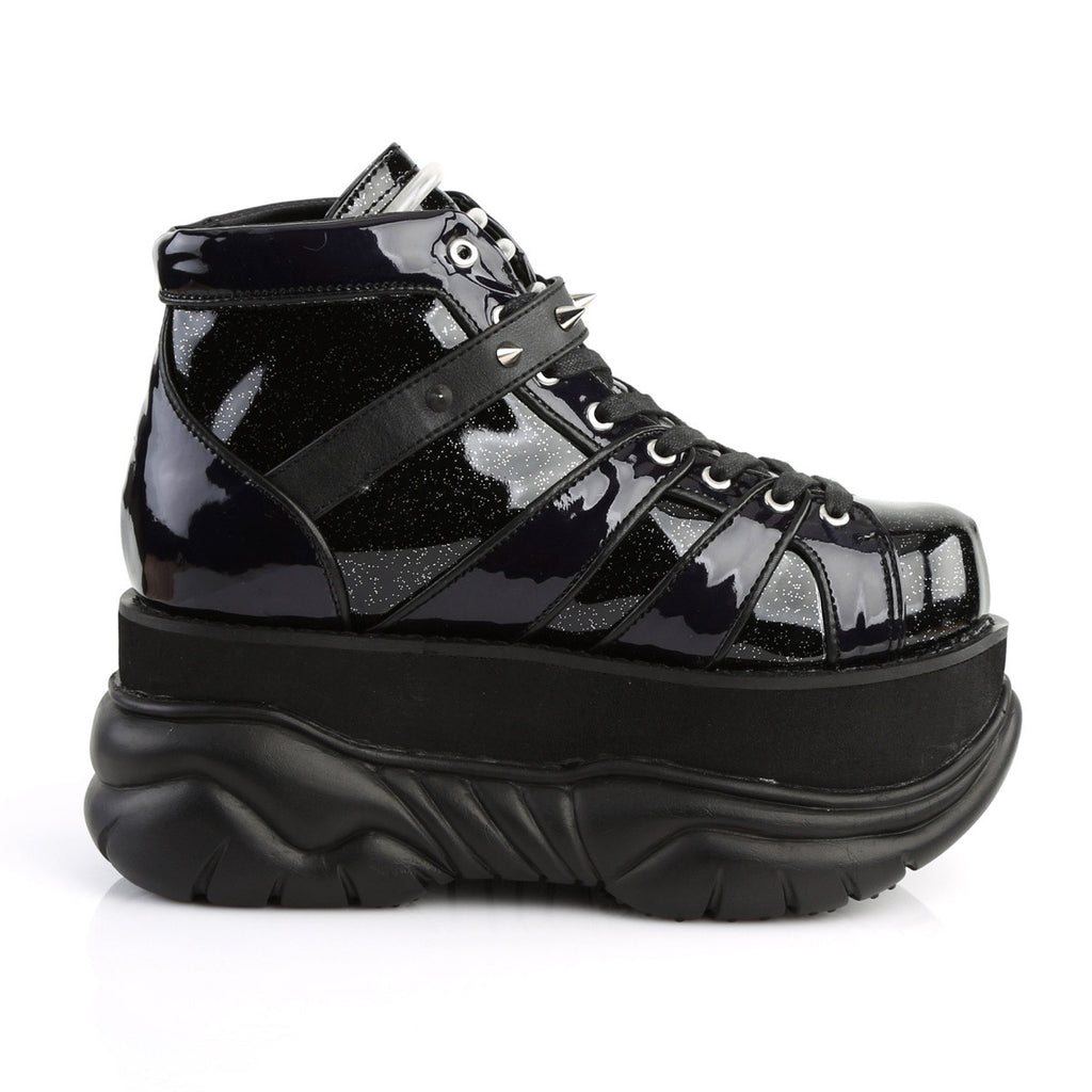 3" PF Lace-Up Ankle Bootie w/ Velcro Strap Pleaser Demonia NEPTUNE/100