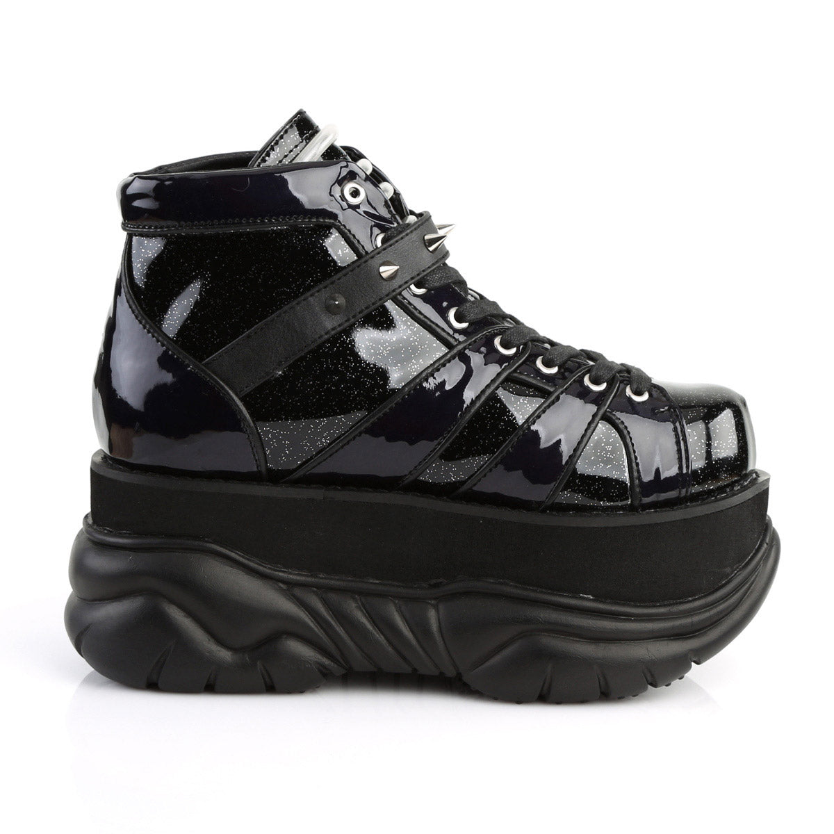 3" PF Lace-Up Ankle Bootie w/ Velcro Strap Pleaser Demonia NEPTUNE/100