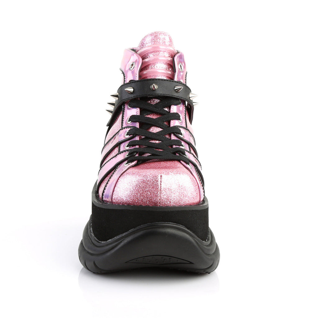 3" PF Lace-Up Ankle Bootie w/ Velcro Strap Pleaser Demonia NEPTUNE/100