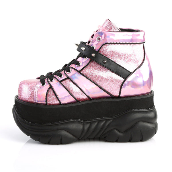 3" PF Lace-Up Ankle Bootie w/ Velcro Strap Pleaser Demonia NEPTUNE/100