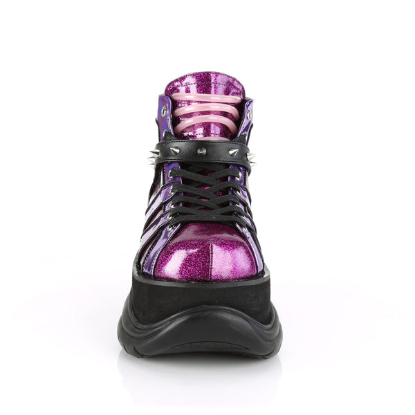 3" PF Lace-Up Ankle Bootie w/ Hook N' Loop Strap Pleaser Demonia NEPTUNE/100