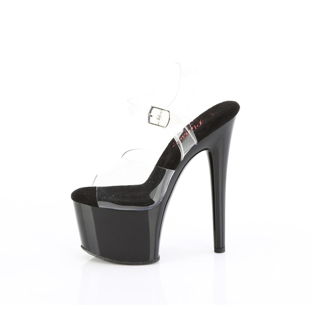 7" Heel, 2 3/4" Pf Comfort Width Ankle Strap Sandal Pleaser Pleaser PASSION/708