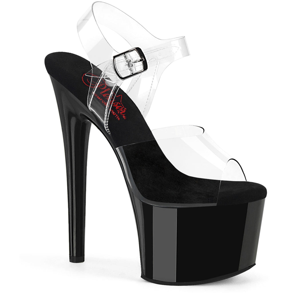 7" Heel, 2 3/4" Pf Comfort Width Ankle Strap Sandal Pleaser Pleaser PASSION/708