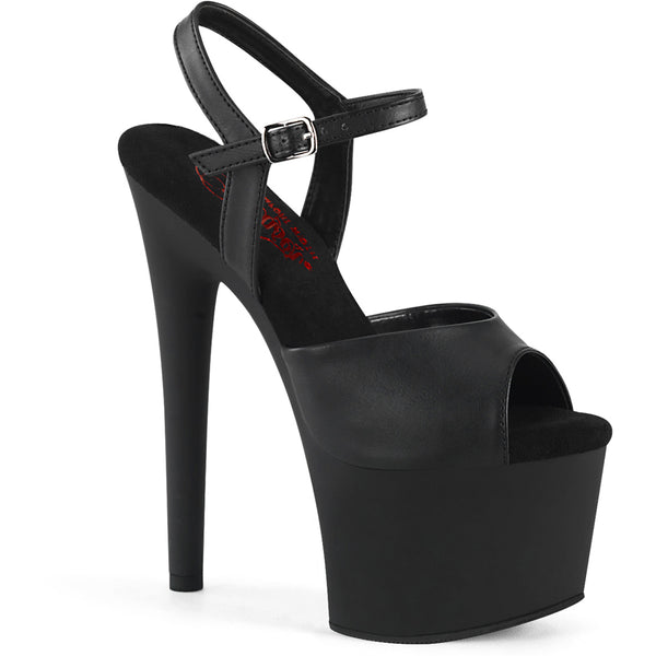 7" Heel, 2 3/4" Pf Comfort Width Ankle Strap Sandal Pleaser Pleaser PASSION/709