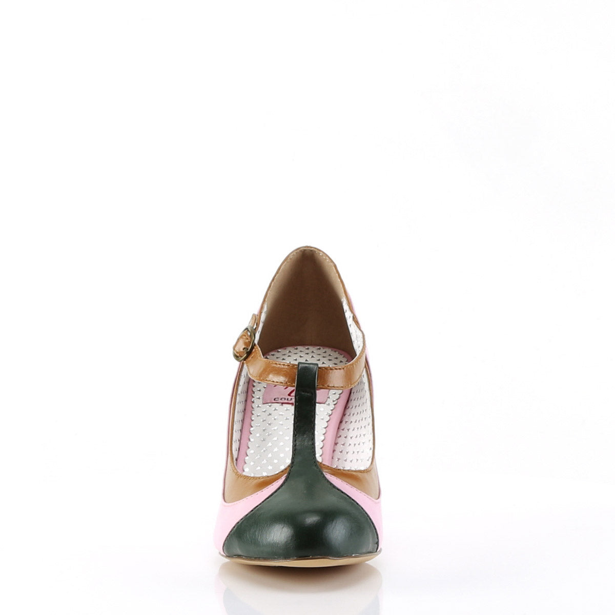 3" Heel T-Strap Pump B.Pink Multi Faux Leather Secondary image