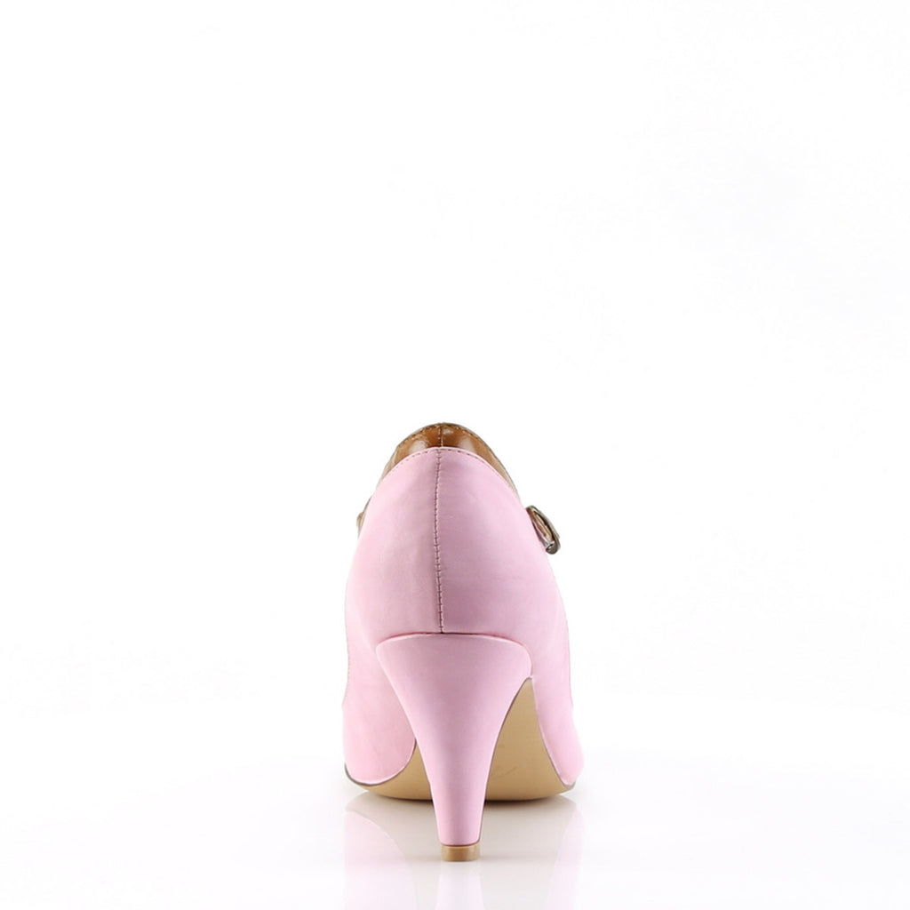 3" Heel T-Strap Pump B.Pink Multi Faux Leather Pleaser Pin Up Couture PEACH/03