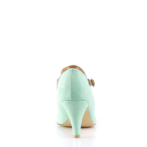 3" Heel T-Strap Pump Mint Multi Faux Leather Pleaser Pin Up Couture PEACH/03