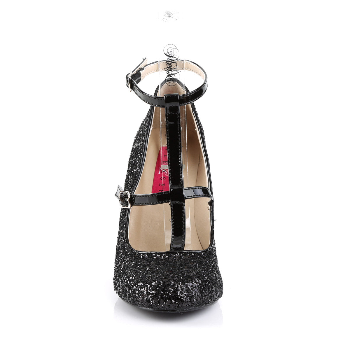 Pleaser 4" Heel Round Toe Glitter Pumps for Women Secondary image