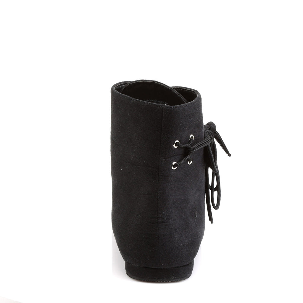 Microfiber Lace Ankle Detail Strap Over Renaissance Boots Flats Shoes Pleaser Funtasma RENAISSANCE/50