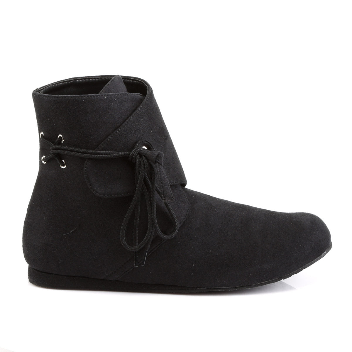 Microfiber Lace Ankle Detail Strap Over Renaissance Boots Flats Shoes Pleaser Funtasma RENAISSANCE/50