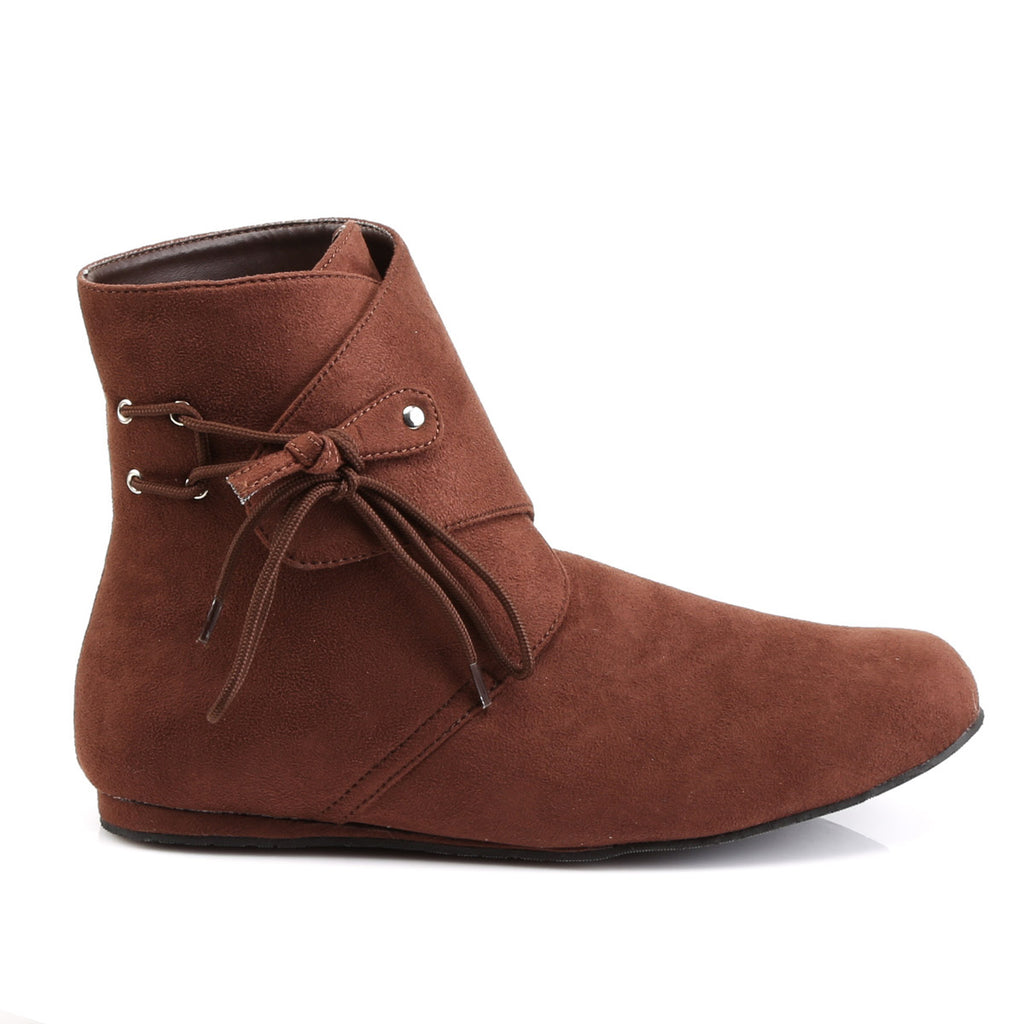 Microfiber Lace Ankle Detail Strap Over Renaissance Boots Flats Shoes Pleaser Funtasma RENAISSANCE/50