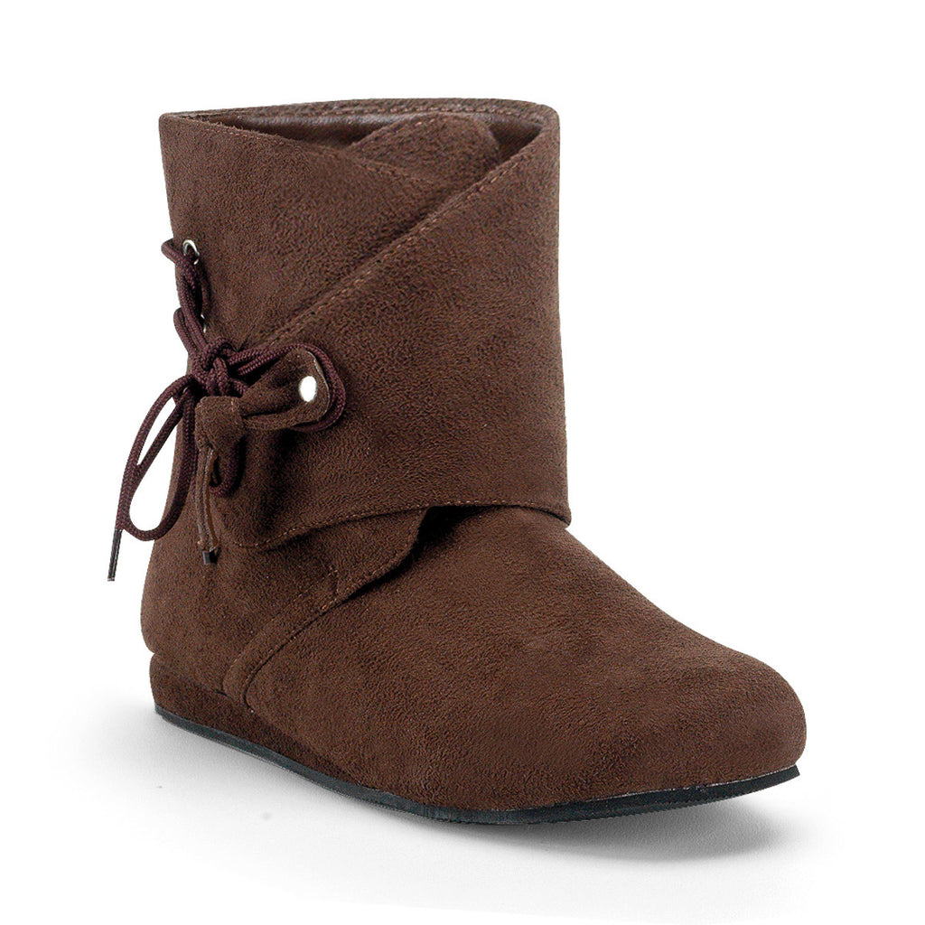 Microfiber Lace Ankle Detail Strap Over Renaissance Boots Flats Shoes Pleaser Funtasma RENAISSANCE/50