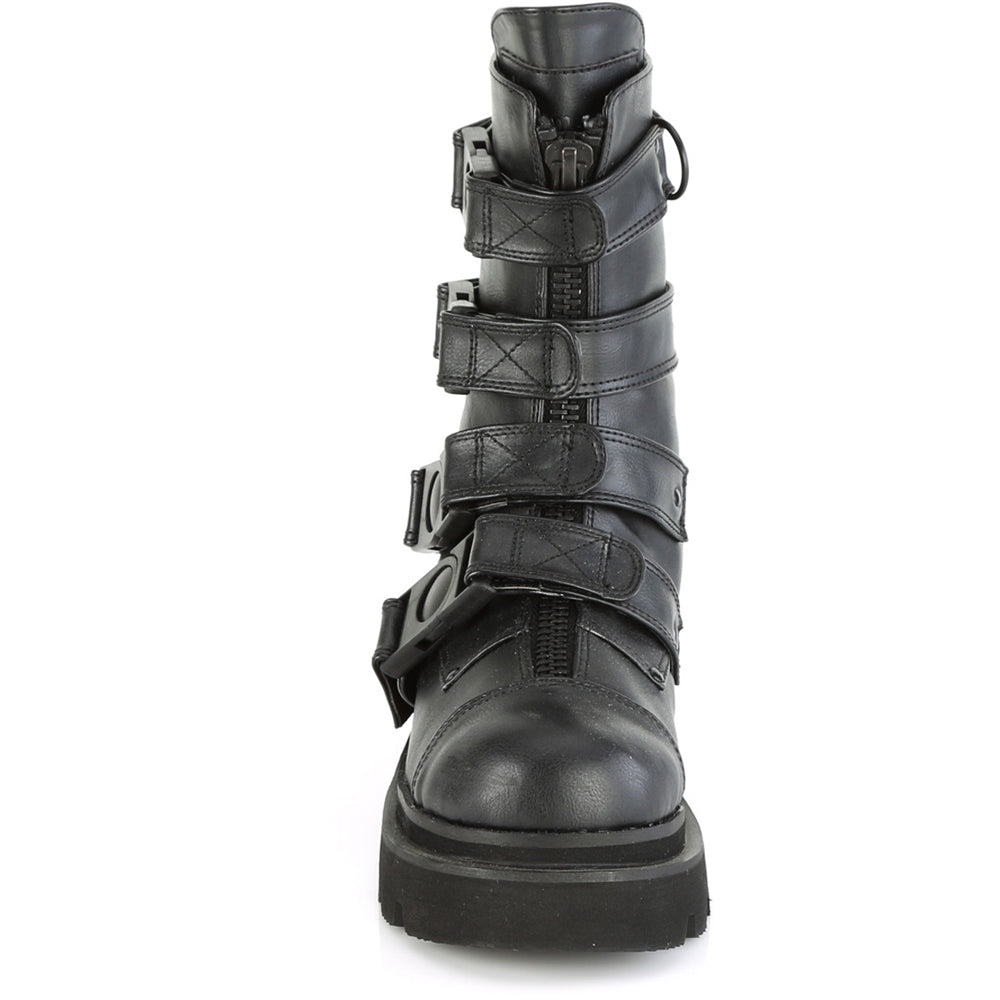 2" Tiered PF Strappy Calf High Boot, Center Front Zip Secondary image