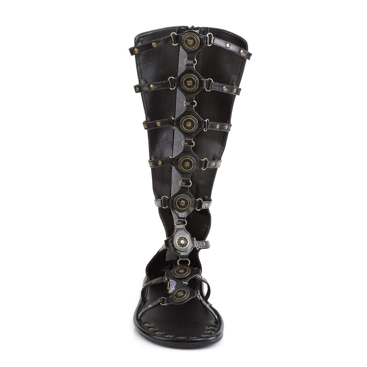 Multi Strap Cog Wheels Knee High Roman Gladiator Sandals Shoes Secondary image