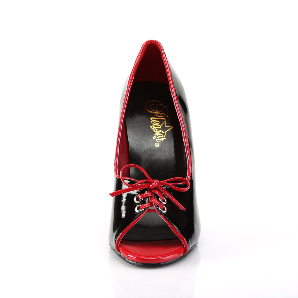 Sexy Contrast Lace Front Peep Toe Pumps Stiletto High Heels Shoes Pleaser Pleaser SEDUCE/216