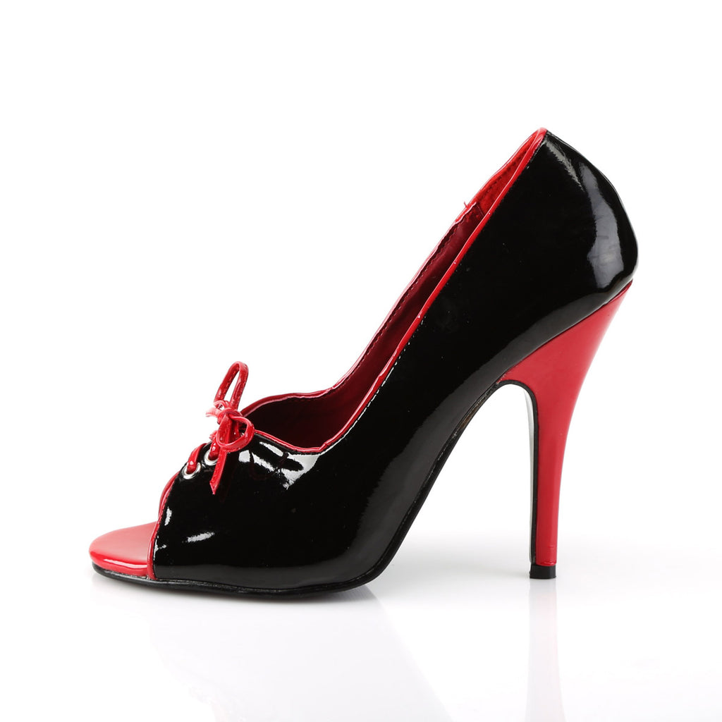 Sexy Contrast Lace Front Peep Toe Pumps Stiletto High Heels Shoes Pleaser Pleaser SEDUCE/216