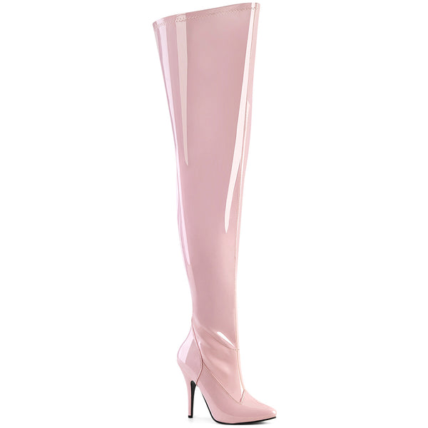 5" Heel Stretch Wide Calf Thigh Boot, Side Zip Pleaser Pleaser SEDUCE/3000WC