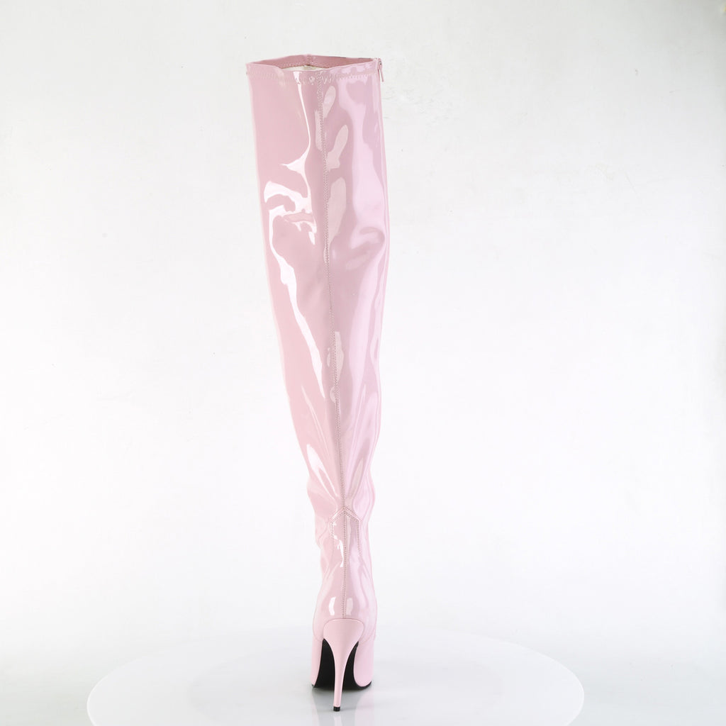 5" Heel Stretch Wide Calf Thigh Boot, Side Zip Pleaser Pleaser SEDUCE/3000WC