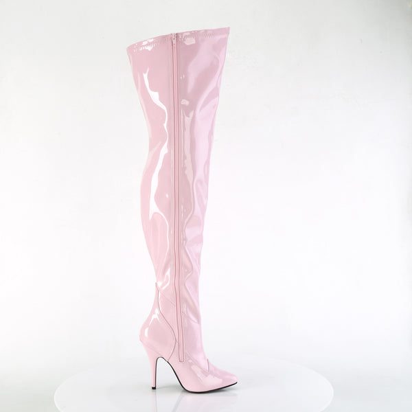 5" Heel Stretch Wide Calf Thigh Boot, Side Zip Pleaser Pleaser SEDUCE/3000WC