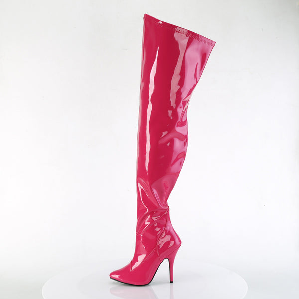 5" Heel Stretch Wide Calf Thigh Boot, Side Zip Pleaser Pleaser SEDUCE/3000WC