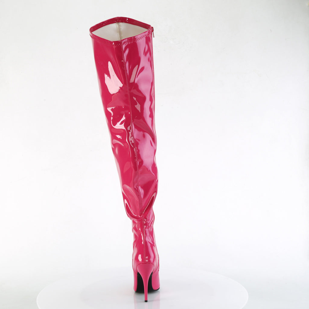 5" Heel Stretch Wide Calf Thigh Boot, Side Zip Pleaser Pleaser SEDUCE/3000WC