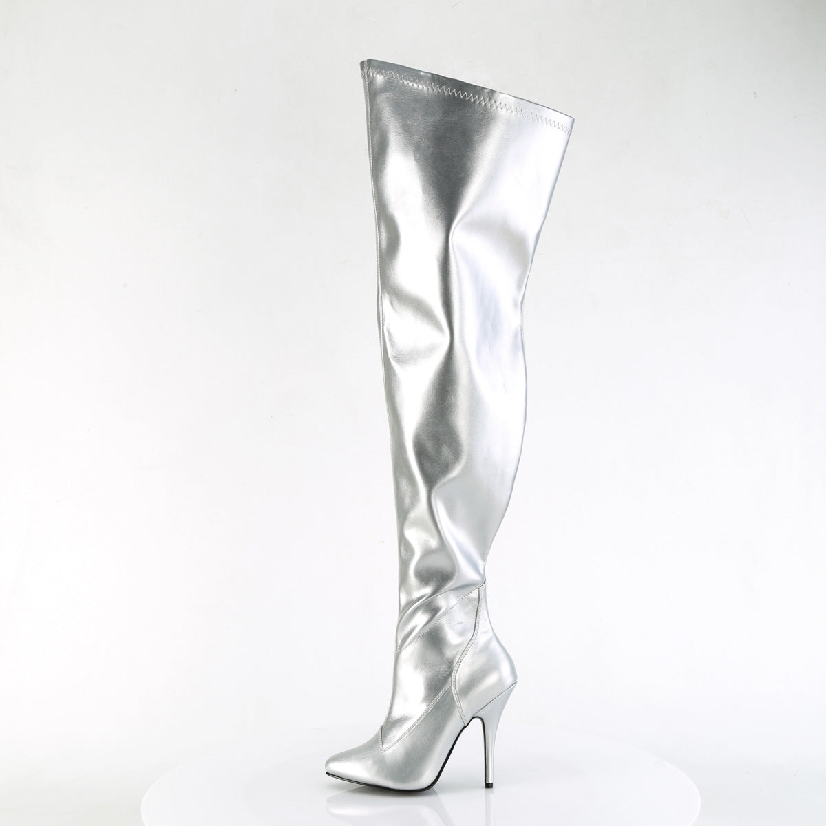 5" Heel Stretch Wide Calf Thigh Boot, Side Zip Pleaser Pleaser SEDUCE/3000WC