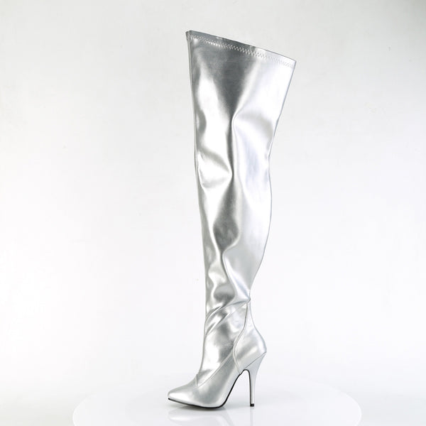 5" Heel Stretch Wide Calf Thigh Boot, Side Zip Pleaser Pleaser SEDUCE/3000WC