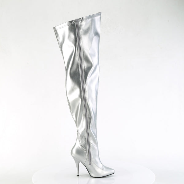 5" Heel Stretch Wide Calf Thigh Boot, Side Zip Pleaser Pleaser SEDUCE/3000WC