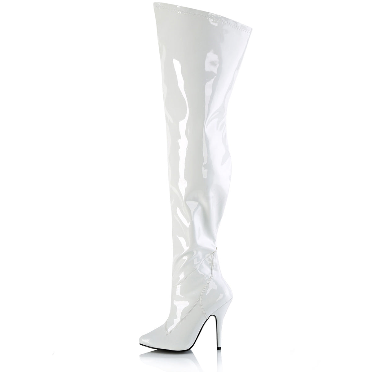 5" Heel Stretch Wide Calf Thigh Boot, Side Zip Pleaser Pleaser SEDUCE/3000WC