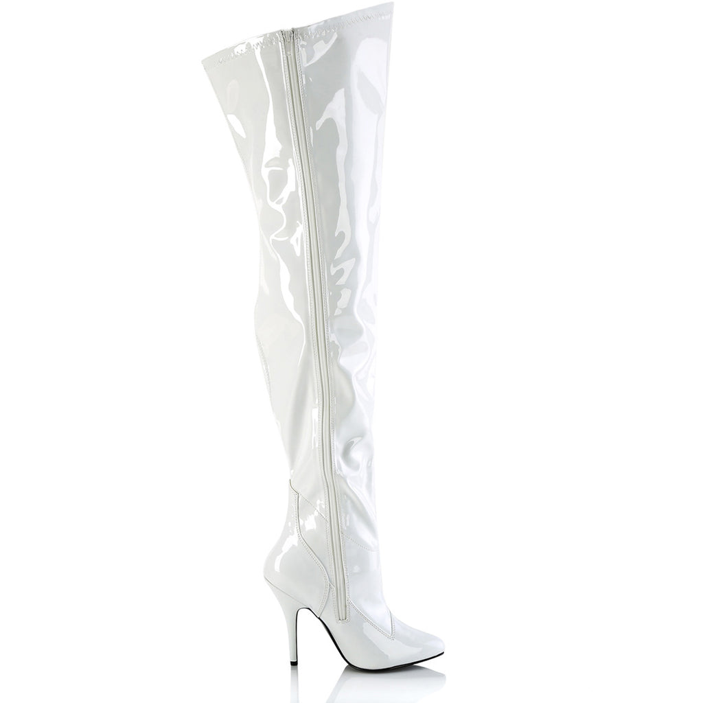 5" Heel Stretch Wide Calf Thigh Boot, Side Zip Pleaser Pleaser SEDUCE/3000WC
