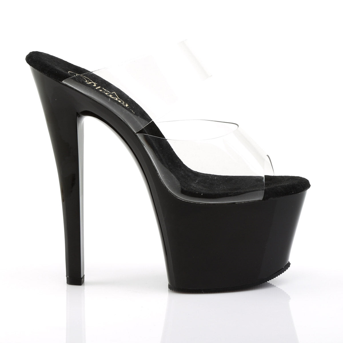 Dual Strap Slide Mule Platform Stiletto Stripper High Heels Shoes Pleaser Pleaser SKY/302