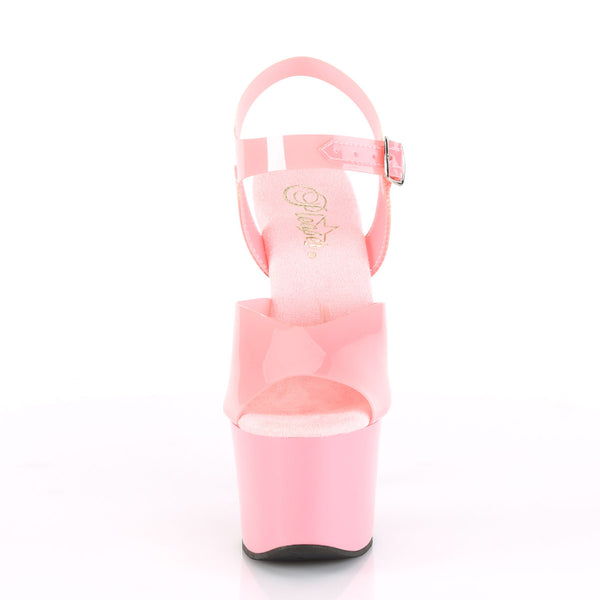 7" Heel, 2 3/4" PF Ankle Strap Sandal Pleaser Pleaser SKY/308N