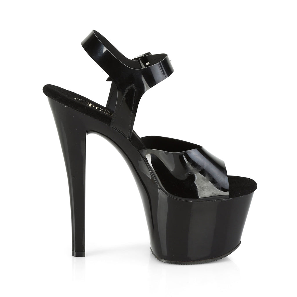 7" Heel, 2 3/4" PF Ankle Strap Sandal Pleaser Pleaser SKY/308N
