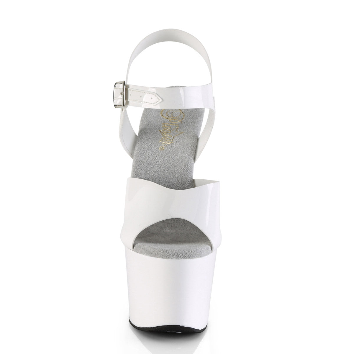 7" Heel, 2 3/4" PF Ankle Strap Sandal Pleaser  SKY/308N