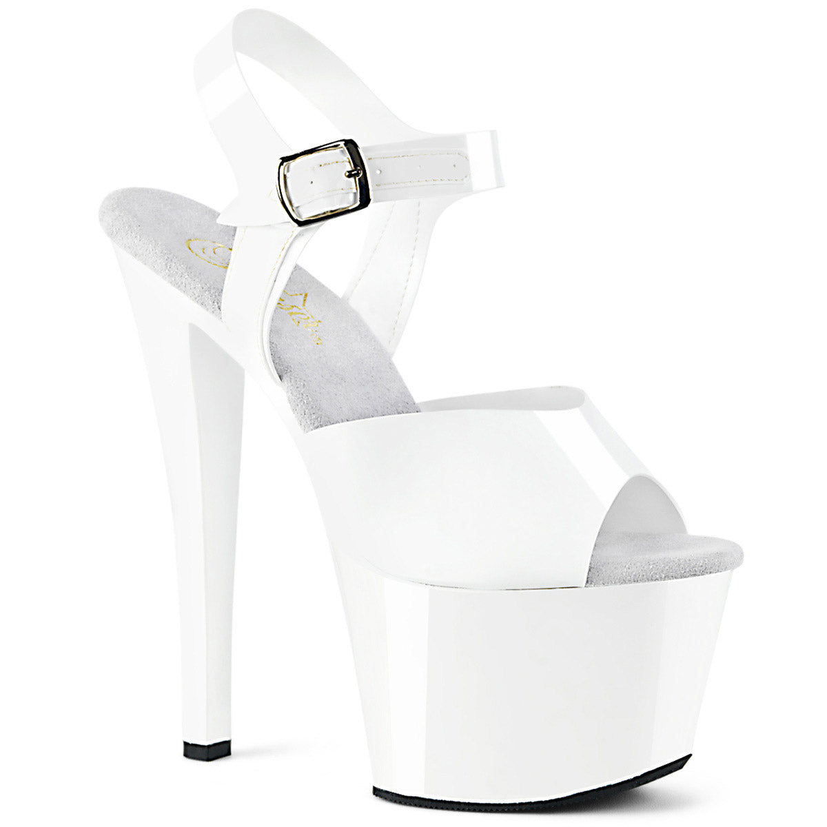 7" Heel, 2 3/4" PF Ankle Strap Sandal Pleaser  SKY/308N