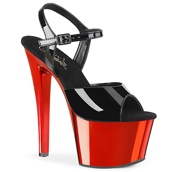 7" Heel, 2 3/4" PF Ankle Strap Sandal Pleaser Pleaser SKY/309