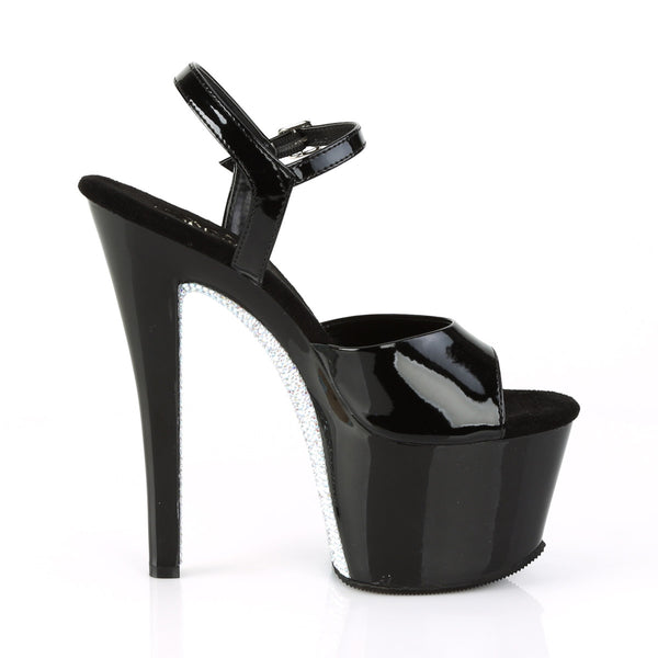 7" Heel, 2 3/4" PF Ankle Strap Sandal Pleaser Pleaser SKY/309CRS