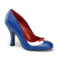 Sexy Casual Two Tone Peter Pan Collar Mini Bow Pump High Heels Shoes Pleaser Pin Up Couture SMITTEN/05