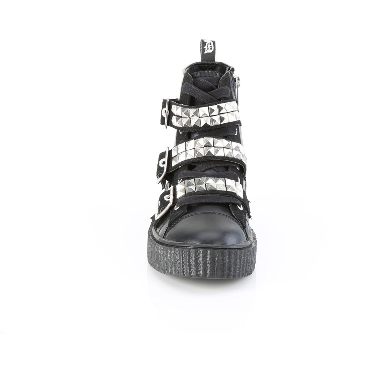 1 1/2"Pf Round Toe Lace-Up Front High Top Creeper Sneaker Secondary image