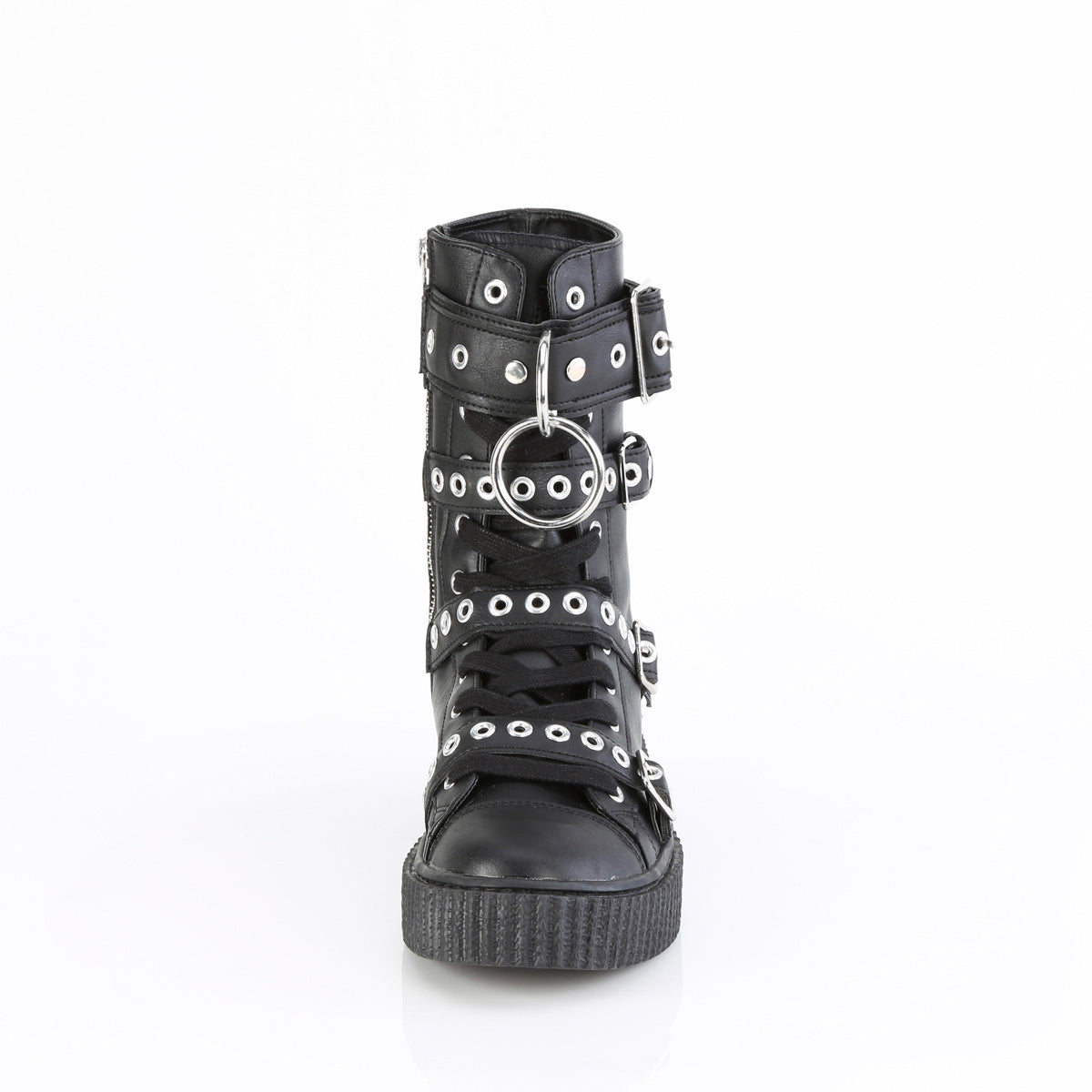 1 1/2"Pf Round Toe Lace Up Front Calf High Creeper Sneaker Secondary image